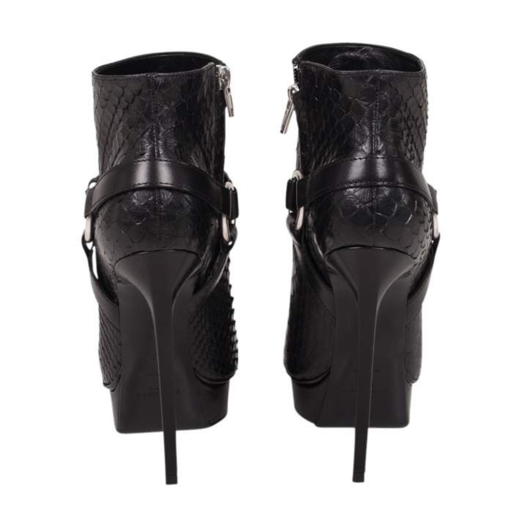Saint Laurent Black Python Platform Boots - image 3
